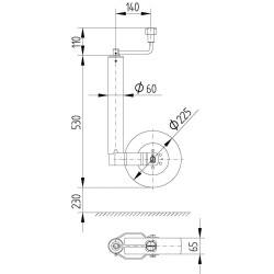 Roue d'appui KNOTT TK60 renforcée