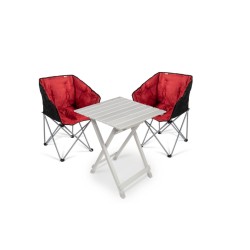 Pack Dometic table et 2 chaises (Rouge)