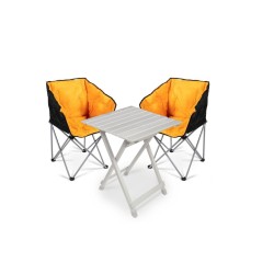 Pack Dometic table et 2 chaises (Jaune)