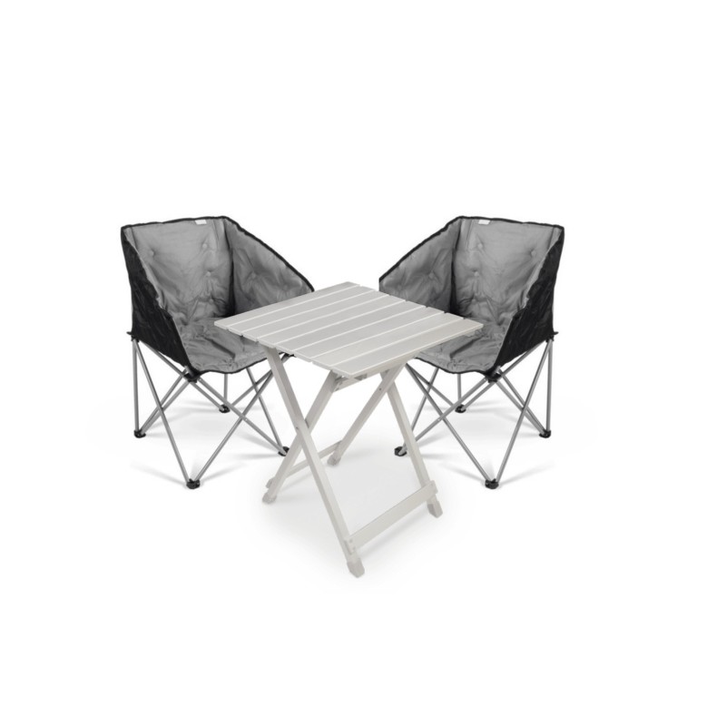 Pack Dometic table et 2 chaises (Gris)